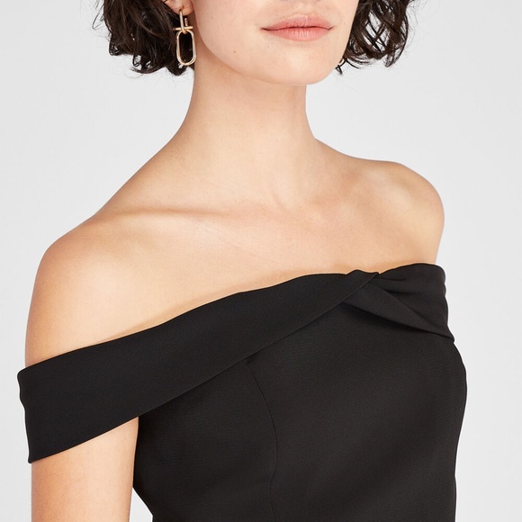 Off The Shoulder Draped Top - New With Tags - NEVER WORN - Black